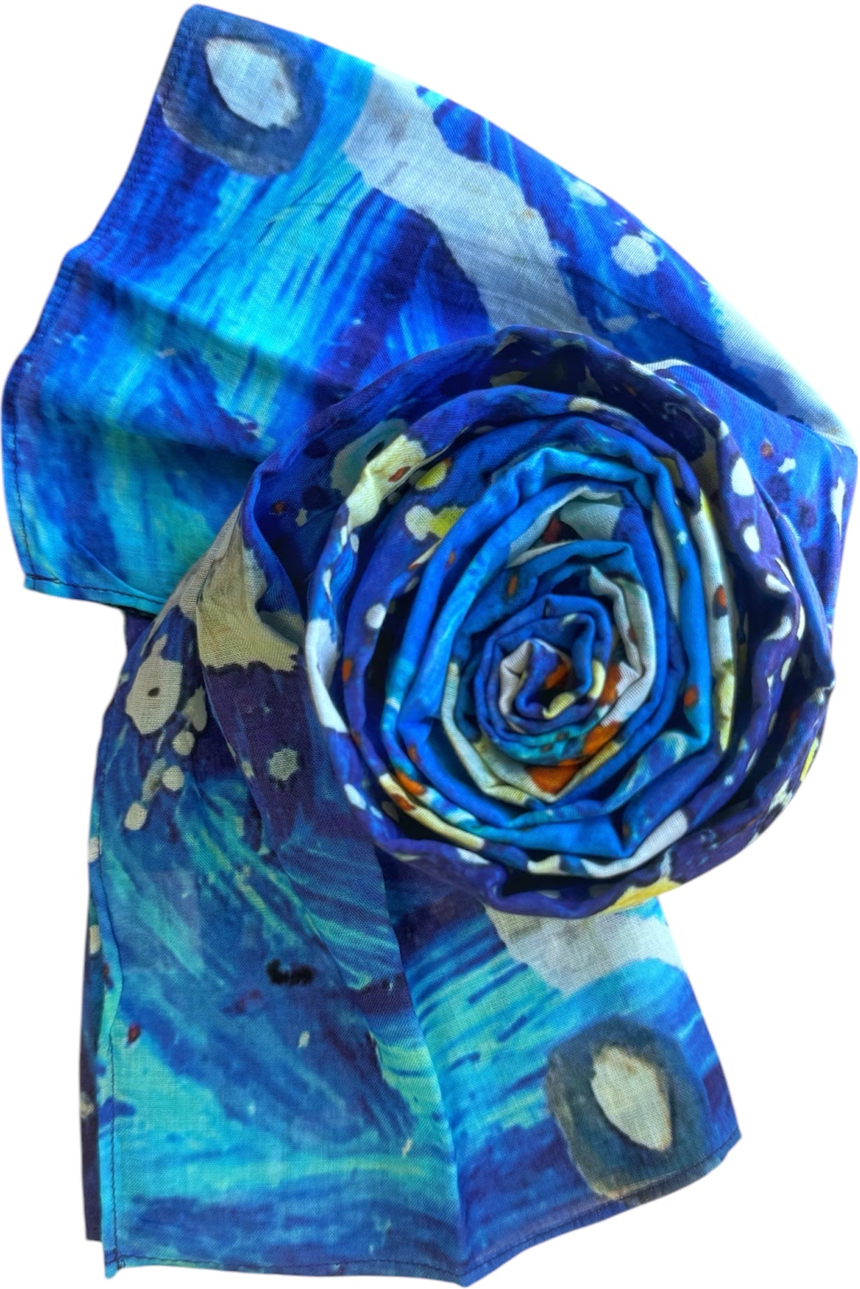 Organic Cotton Summer Scarf - Steven Jupurrula Nelson - Blue