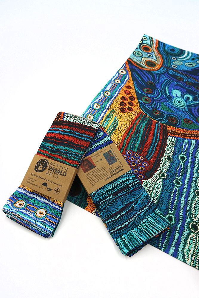 Cotton Tea Towel - Julie Woods - Minyma Kutjarra