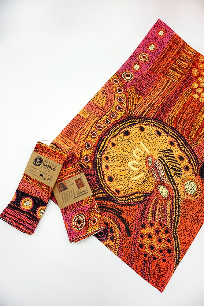 Cotton Tea Towel - Julie Woods - Kunga Kutjara