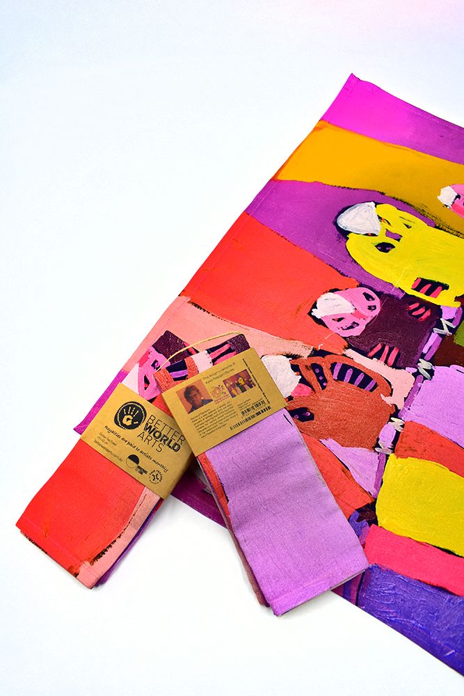 Cotton Tea Towel - Karen Barnes -Parrots