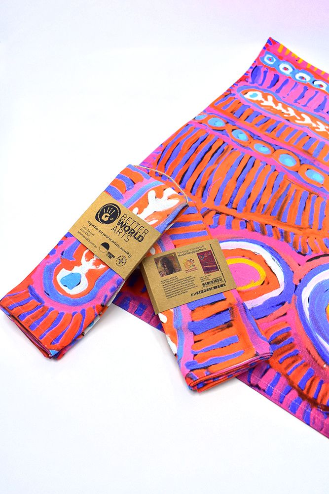 Cotton Tea Towel - Murdie Nampijinpa Morris - Two Dogs Dreaming