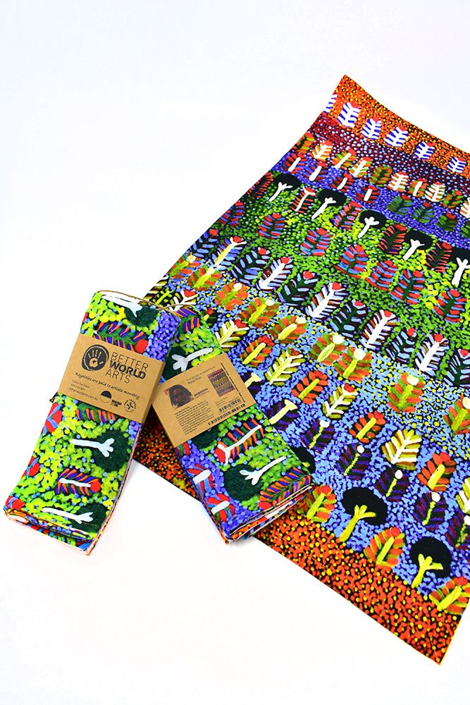 Cotton Tea Towel - Rosie Ross - Bush Medicine Plants