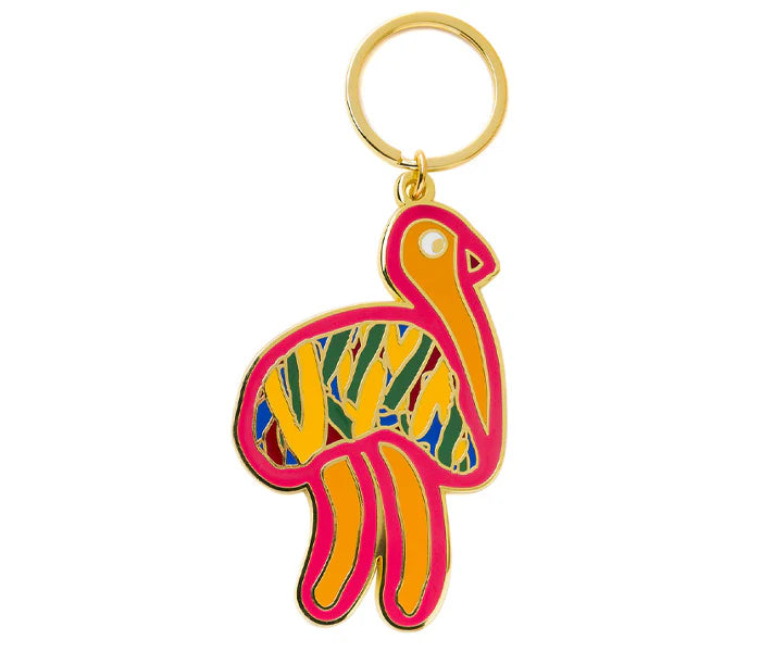 Enamel Keyring - Thelma Beeton - Emu (Orange)