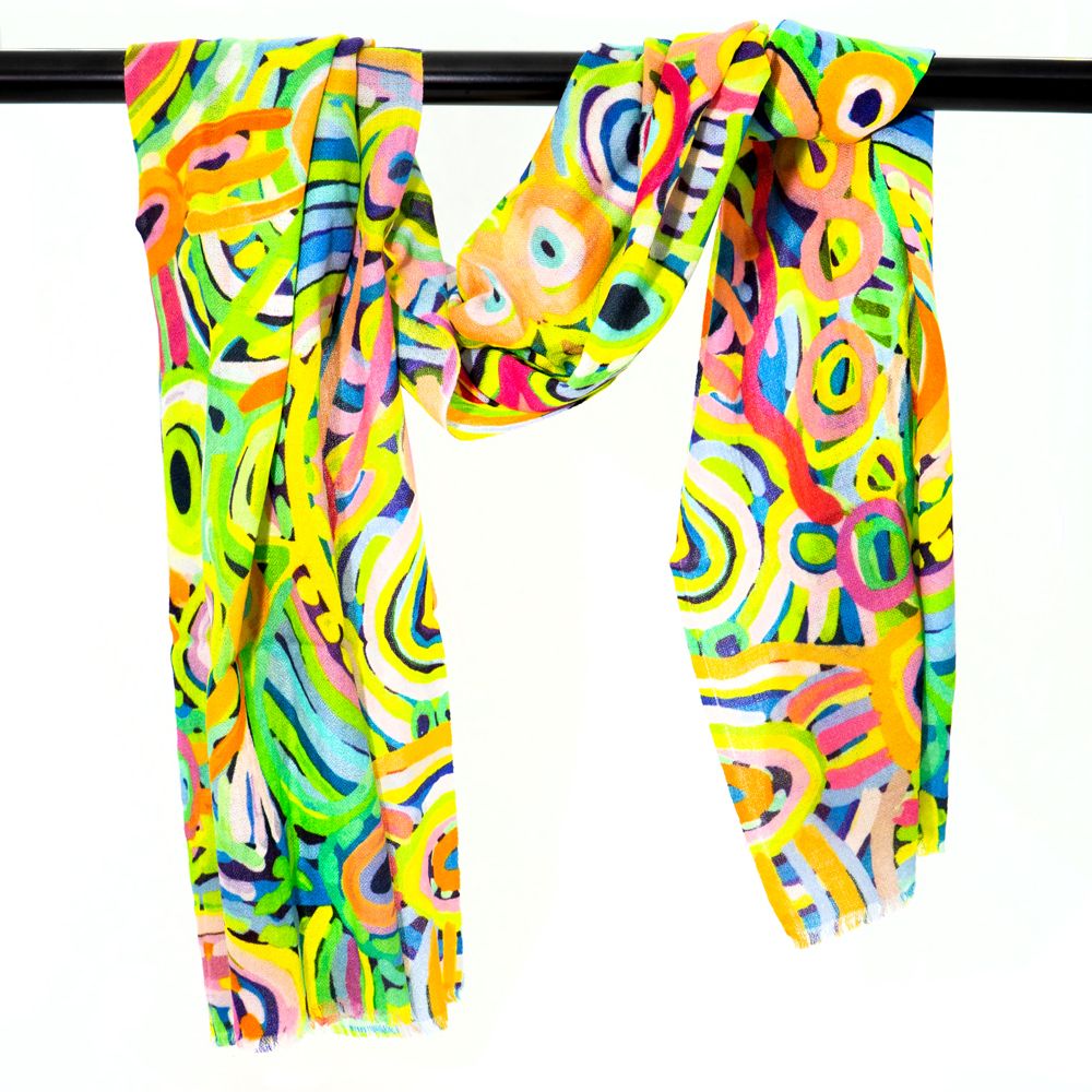 Wool & Silk Scarf - Cedric Varcoe (Multicoloured)