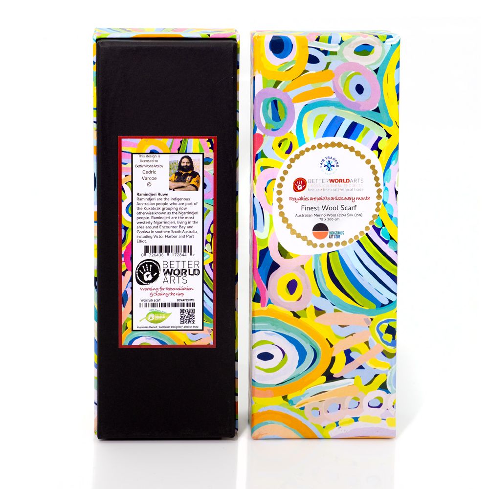 Wool & Silk Scarf - Cedric Varcoe (Multicoloured)