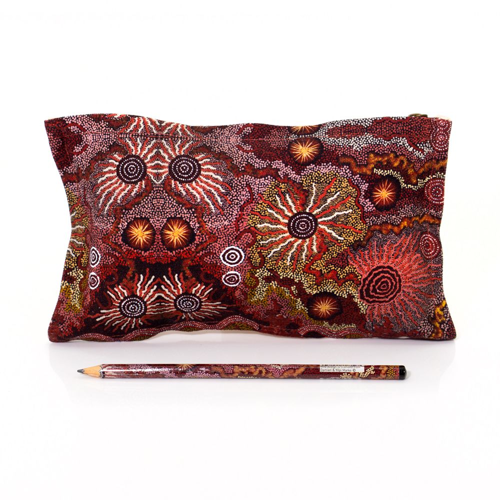 Zipped Pencil Case - Damien & Yilpi Marks