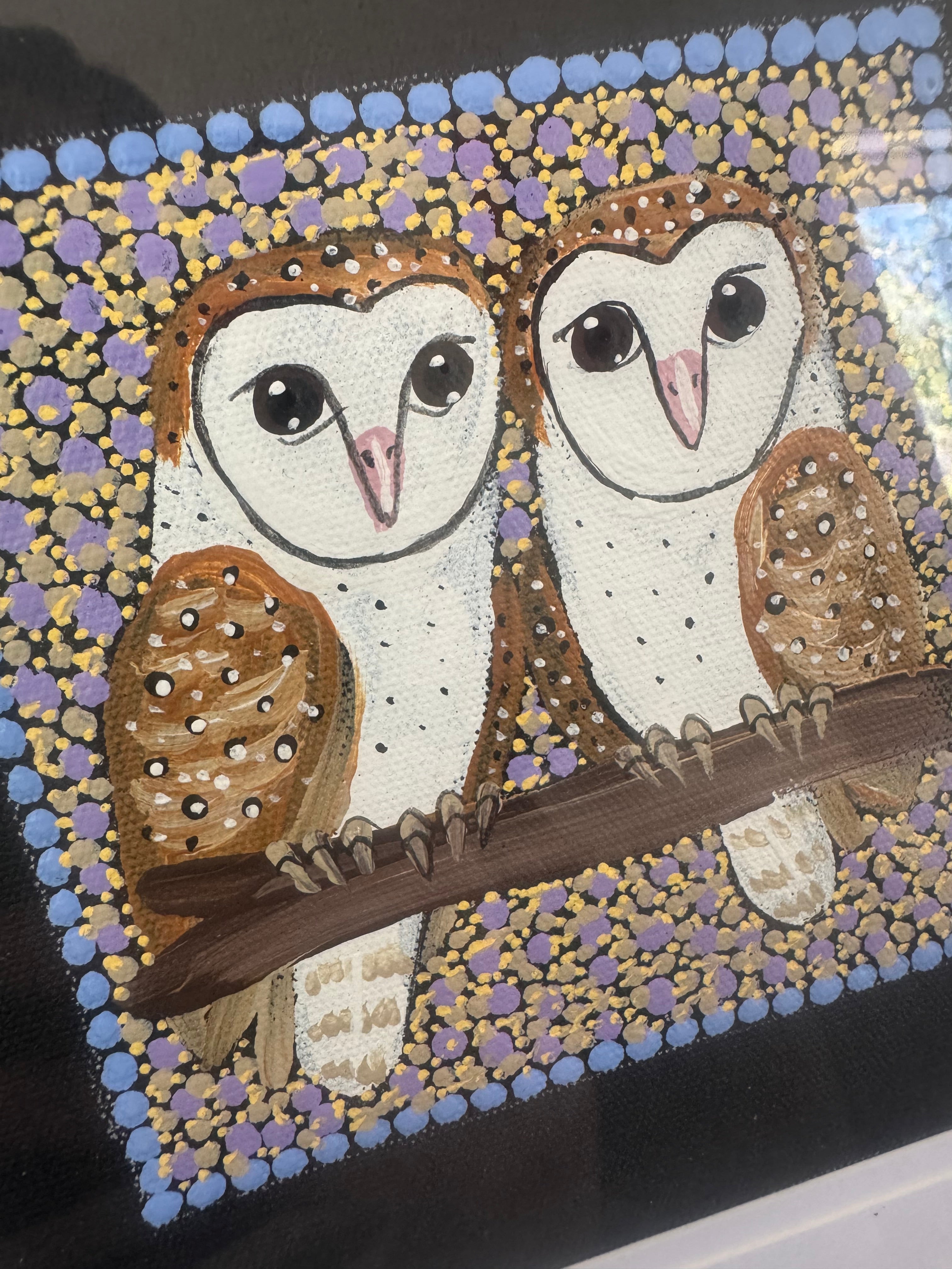 Kathleen Buzzacott - Barn Owls - Small, Framed .020