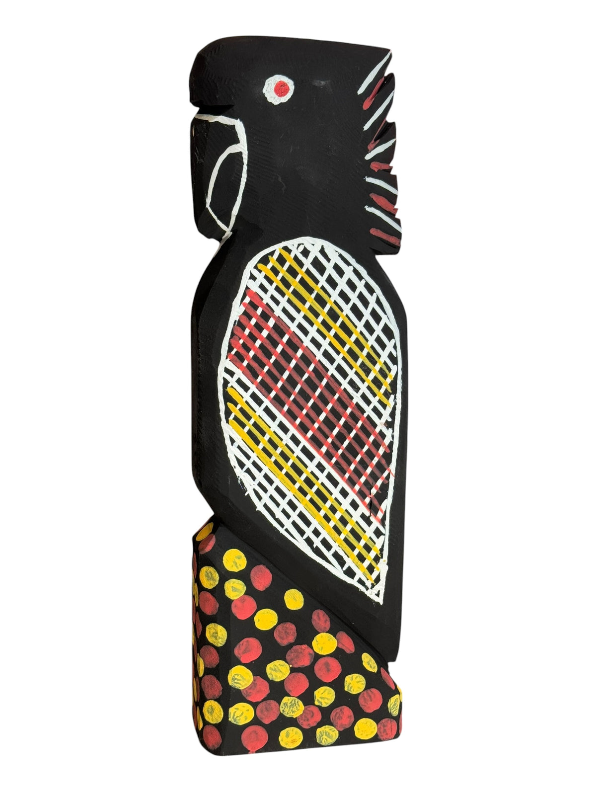 Hand Carved Black Cockatoo - Kenny Reid