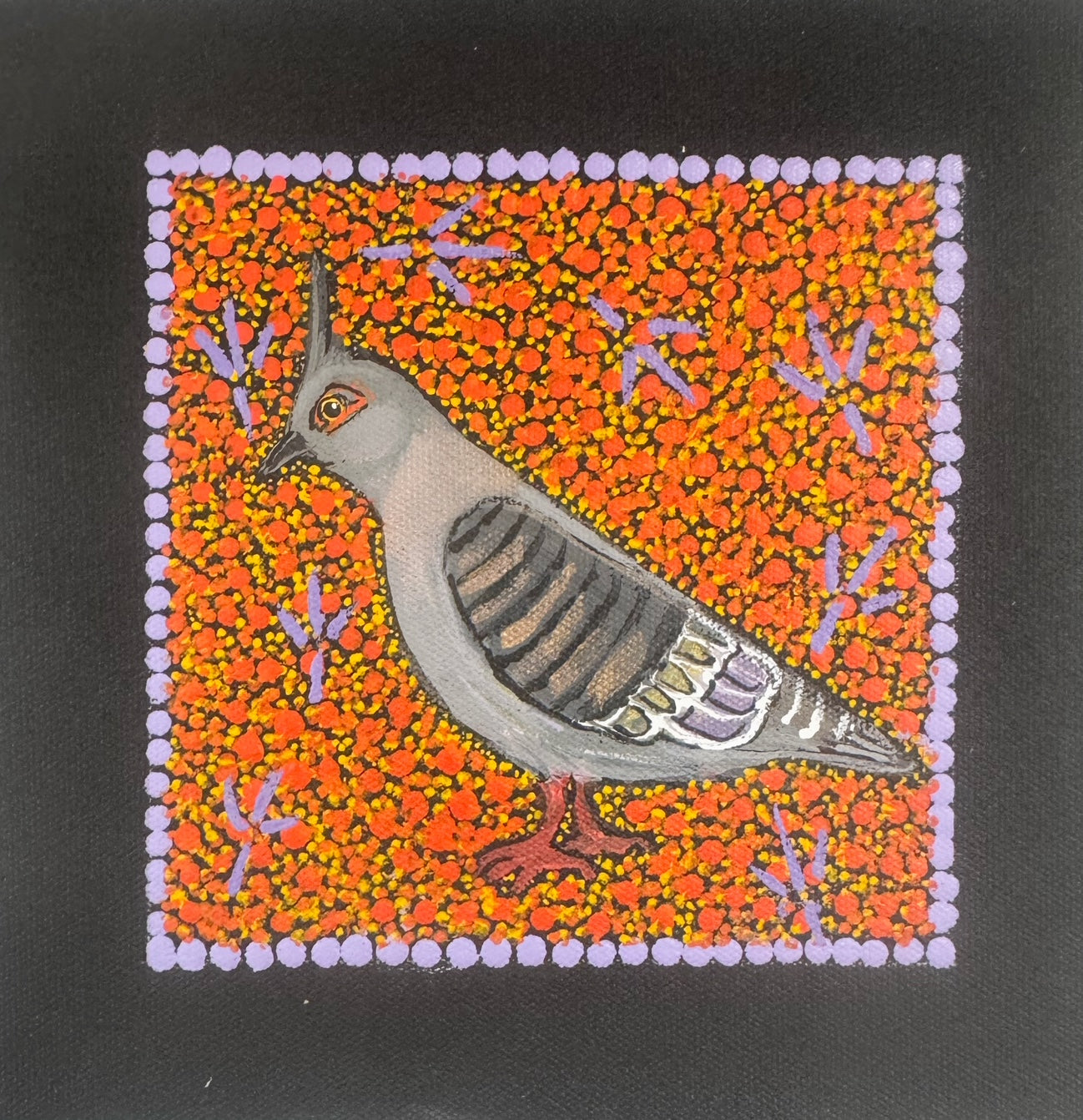 Kathleen Buzzacott - Top-Knot Pigeon - Small, Framed .120