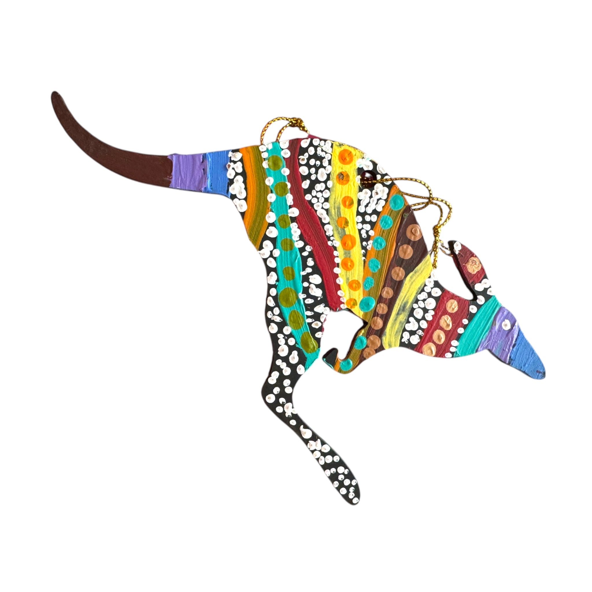 Hand Painted Decoration - Kangaroo  .2