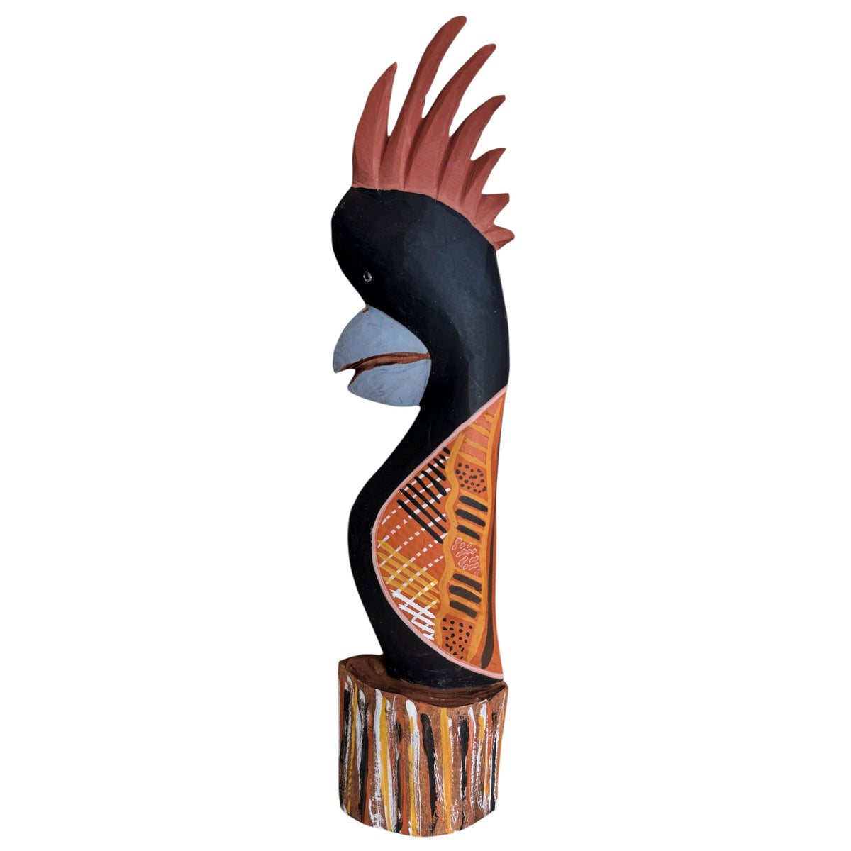 Thomas Munkanome - Carved Figure - Cockatoo (Black)