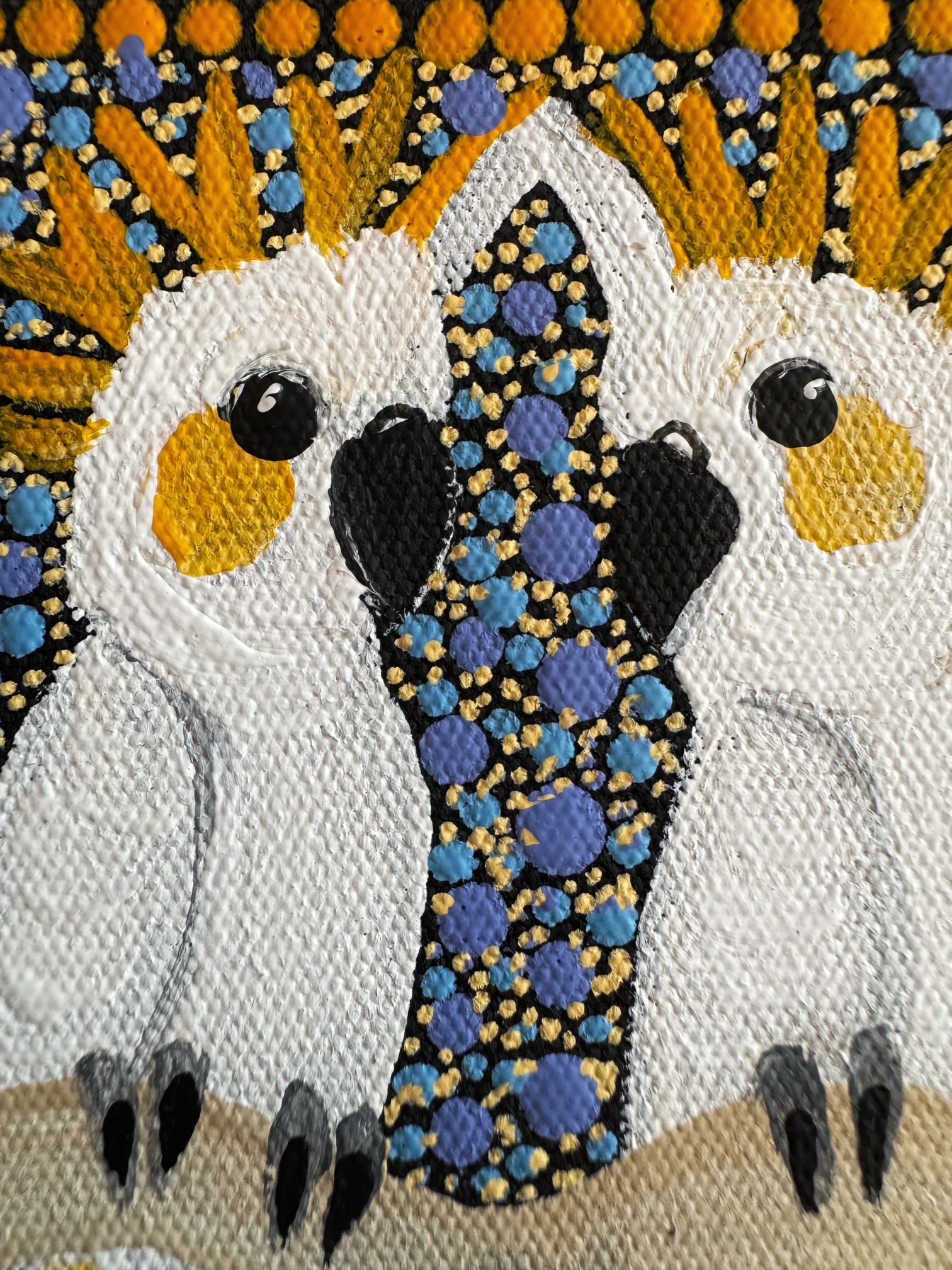 Kathleen Buzzacott - Sulphur Crested Cockatoos - Small, Framed .505