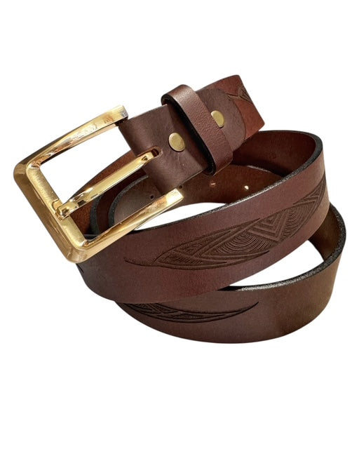 Men's Leather Belt - Mick Harding - Brown