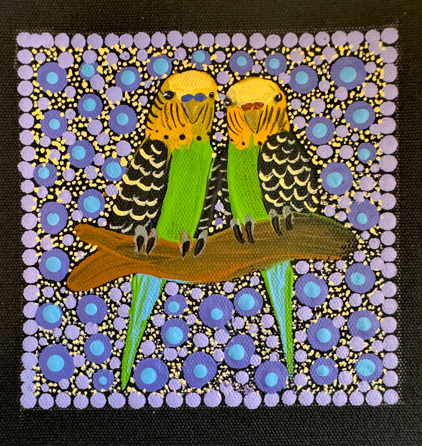 Kathleen Buzzacott - Budgies - Small, Framed .511