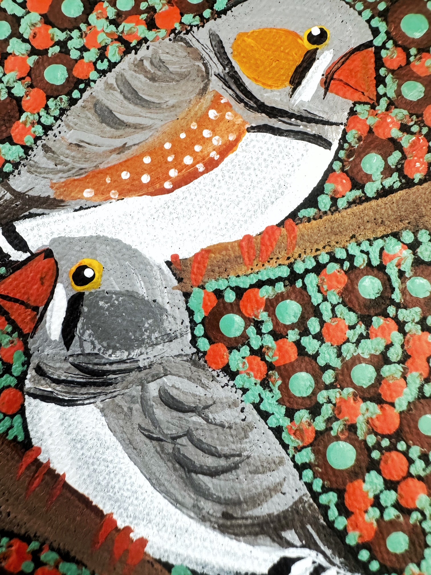 Kathleen Buzzacott - Zebra Finches - Small, Framed .110
