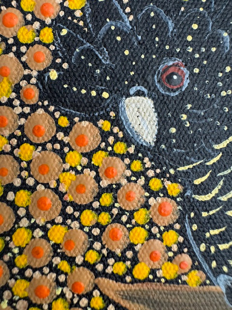 Kathleen Buzzacott - Redtail Black Cockatoo (Female) - Small, Framed .501