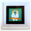 Kathleen Buzzacott - Sulphur Crested Cockatoos - Small, Framed .210