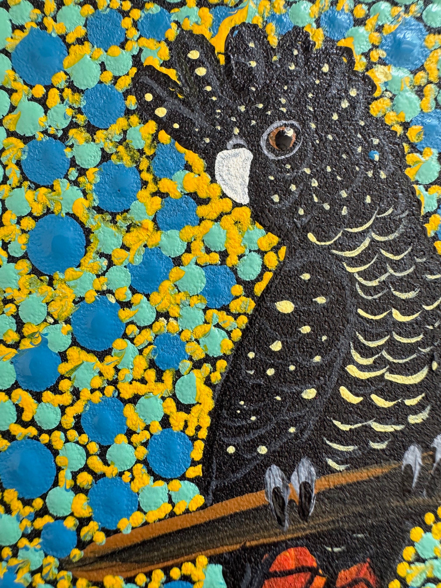 Kathleen Buzzacott - Female Red-Tail Black Cockatoo - Small, Framed .402