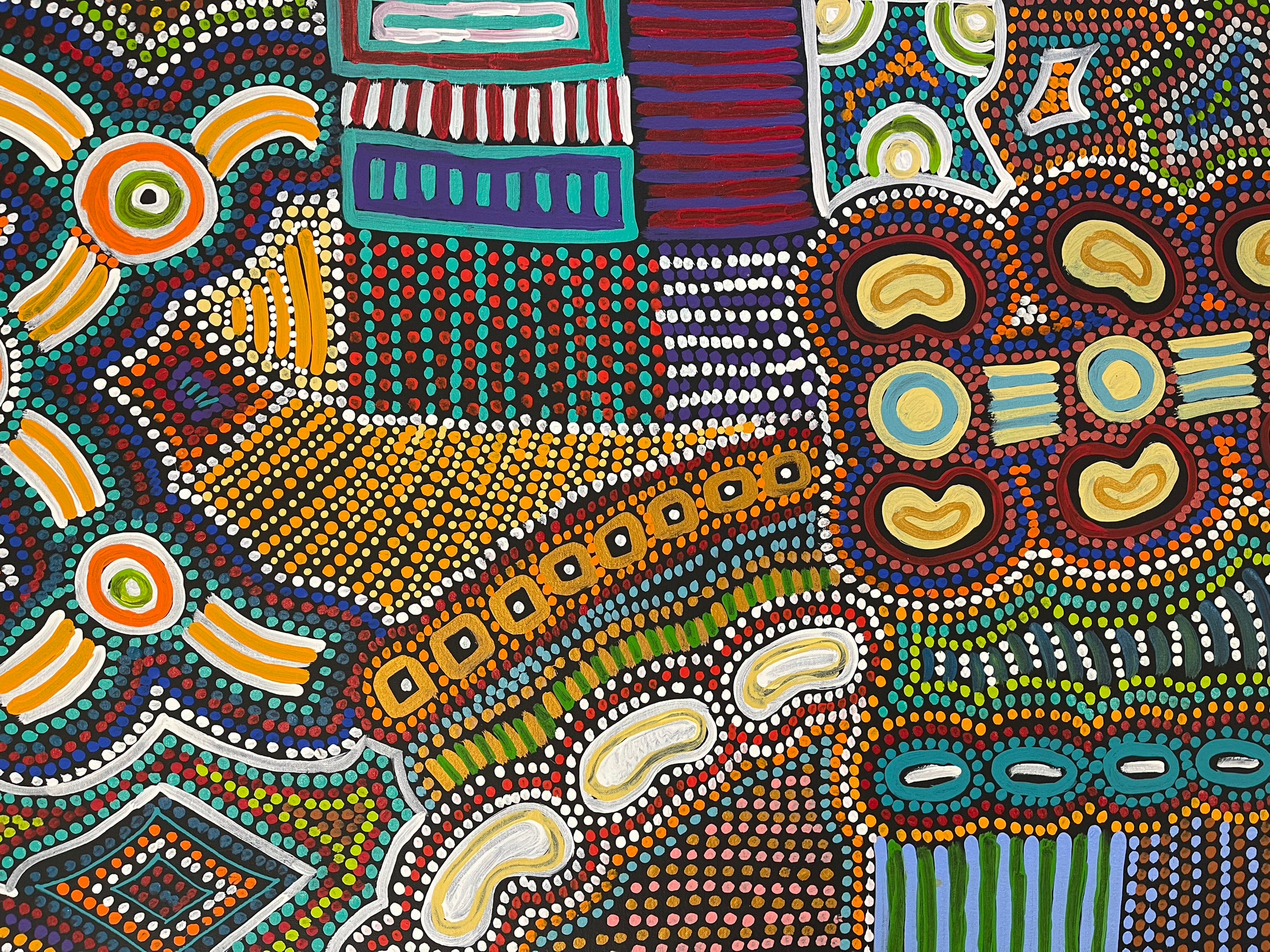 Pacinta Turner - My Country, Wallaby Tracks - 150x79cm .07-3