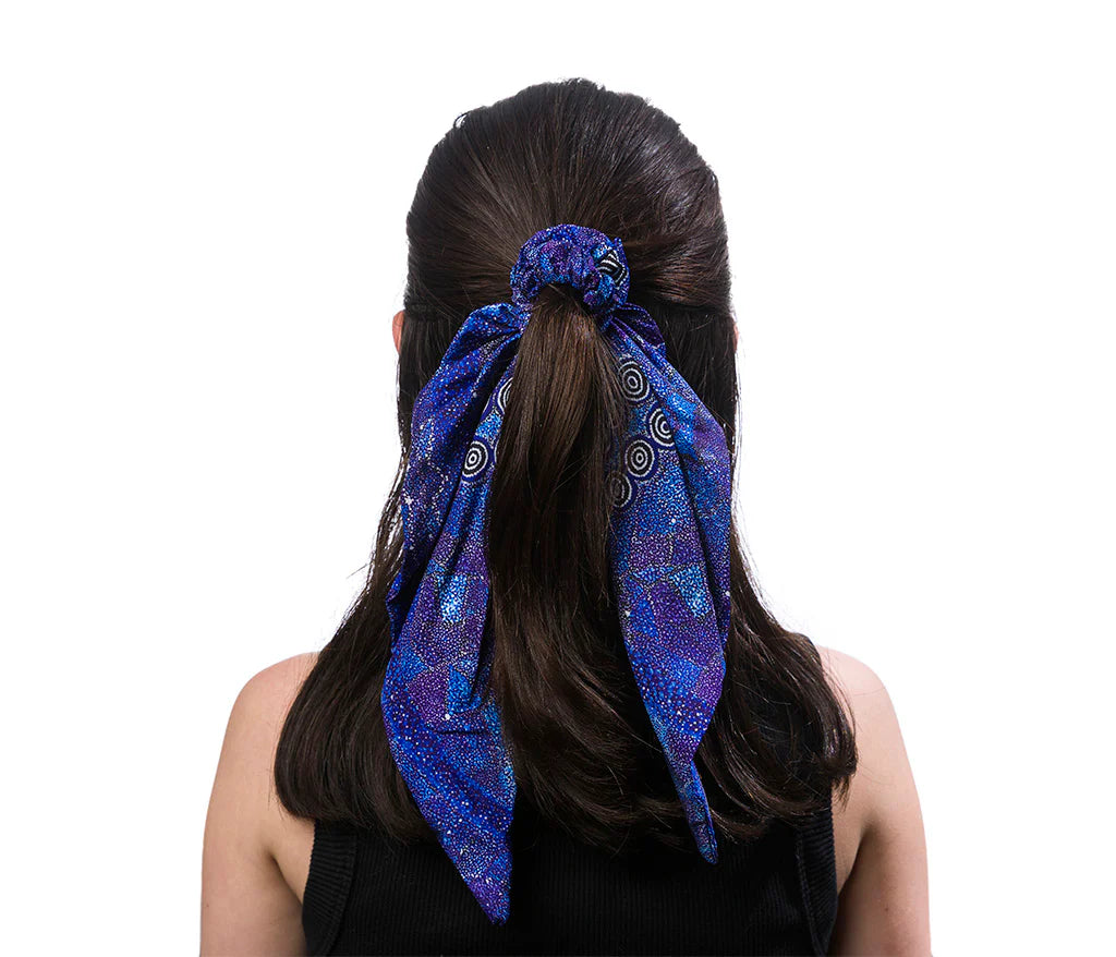 Hair Scrunchie with Tails - Alma Nungarrayi Granites