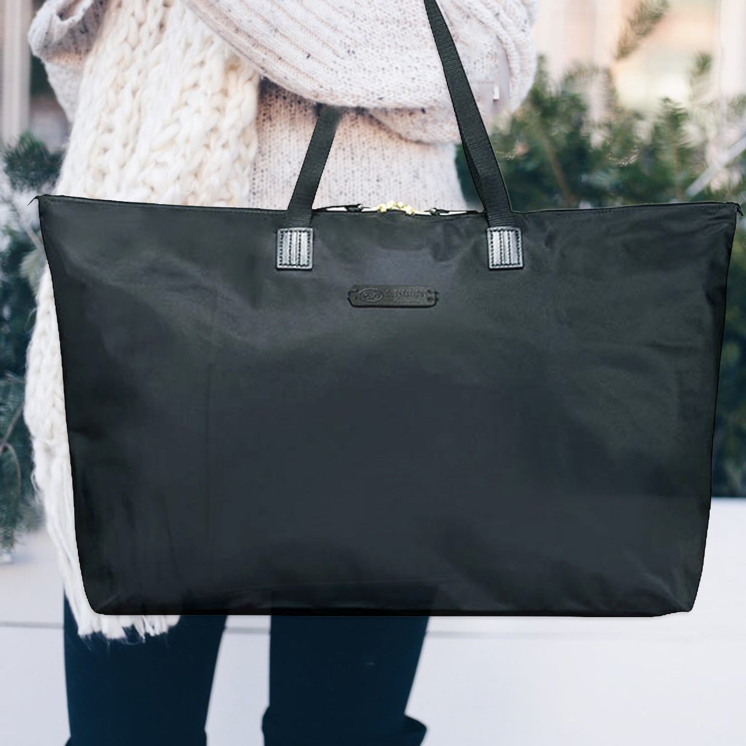 Fold-able Travel Bag - Margaret Cox - Black
