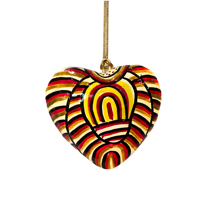 Decorative Heart Christmas Ornament - Jeannie a Uluru