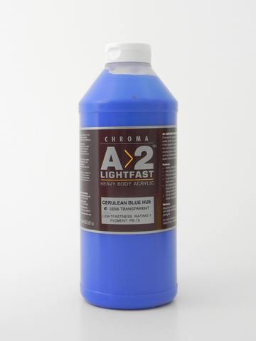 Chroma A2 Lightfast Heavy Boday Acrylic Paint - Cerulean Blue Hue