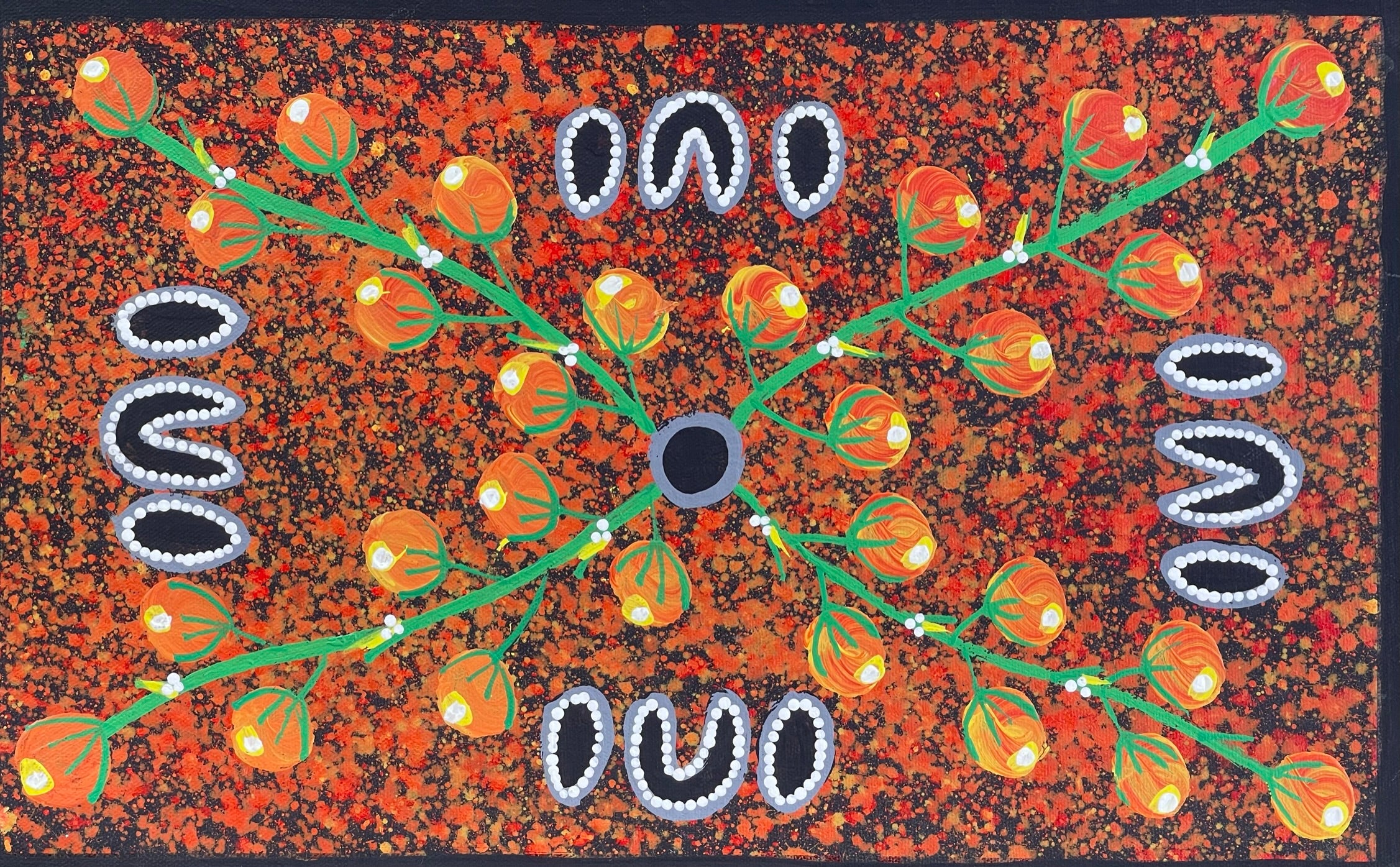 Reggie Sultan - 50x30cm - Bush Fruit Dreaming  .02-7