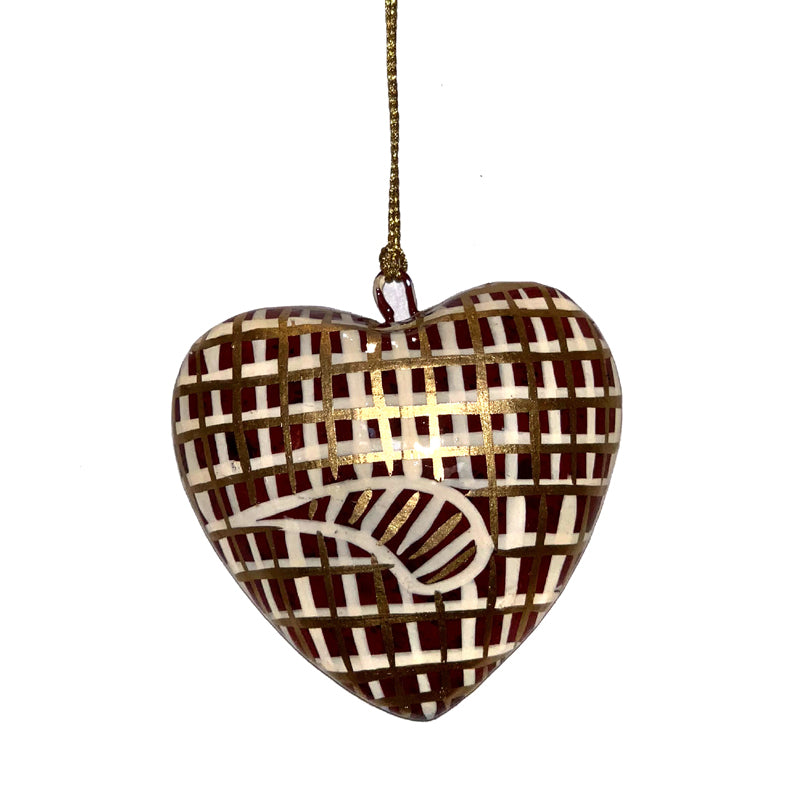 Decorative Heart Christmas Ornament - Jane Margaret Tipuamantumirri