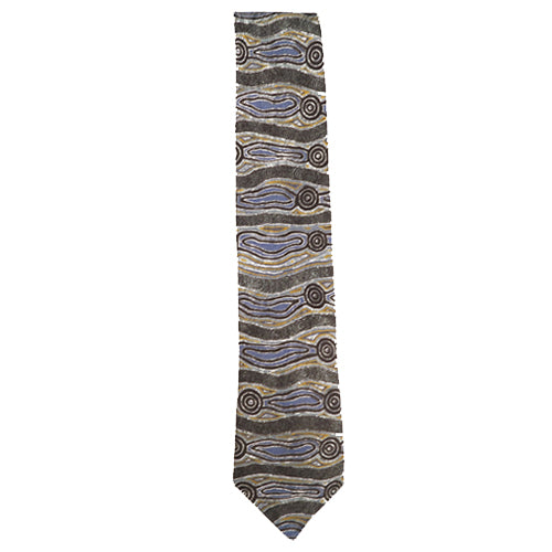 Men's Tie - Maureen Hudson Nampajimpa - Grey