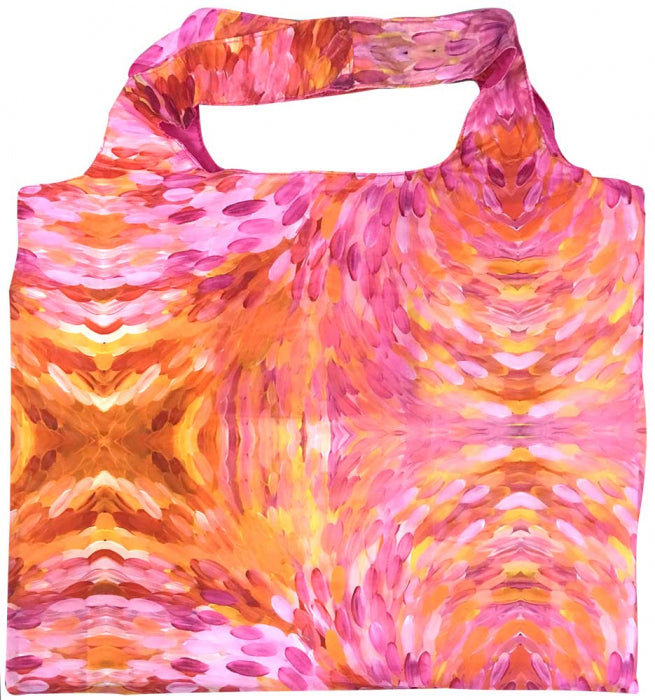 Foldable Shopping Bag - Gloria Petyarre - Pink