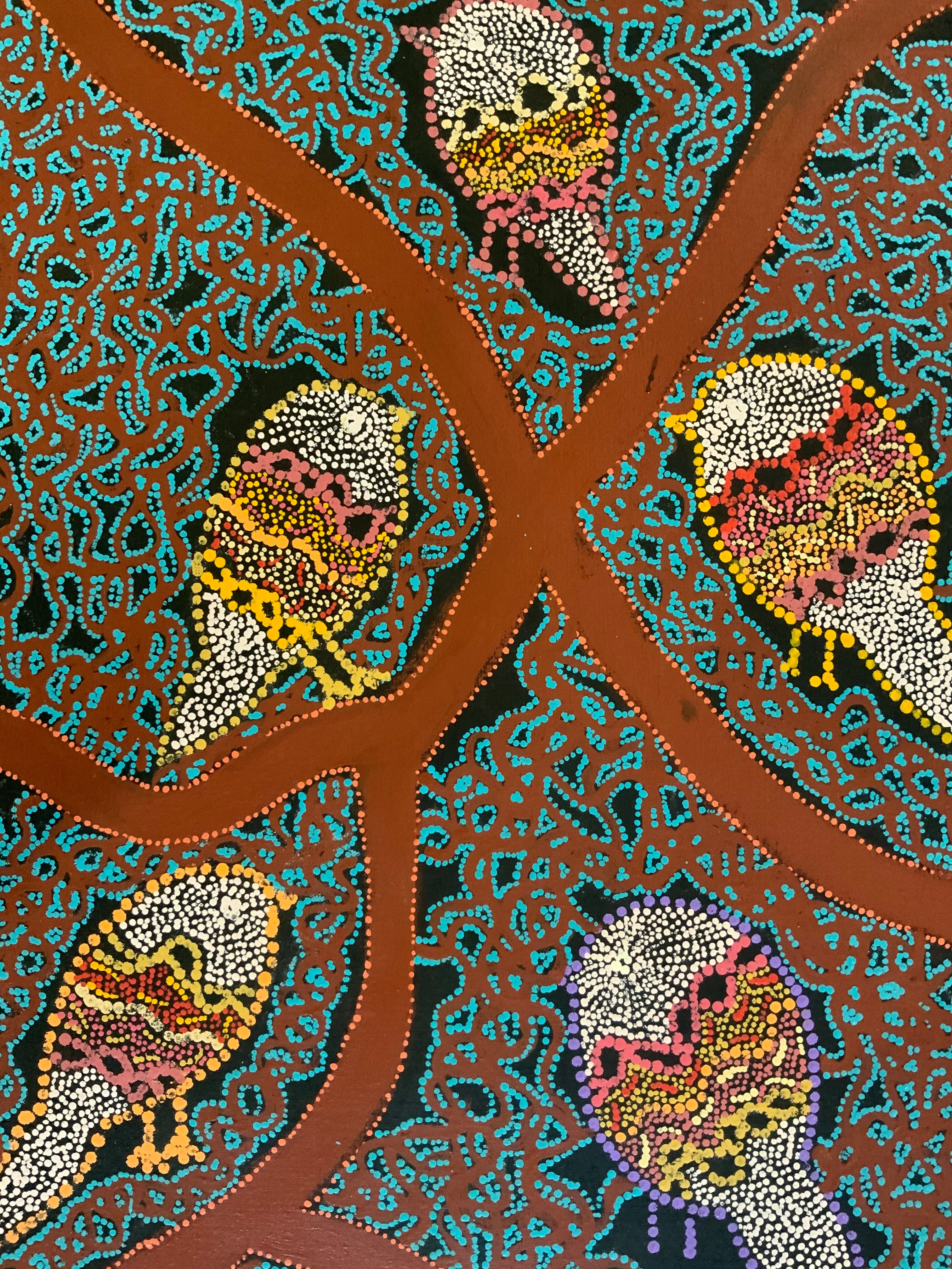 Geraldine Napangardi Granites - Ngalyipi Jukurrpa (Snake Vine Dreaming) - 46x91cm