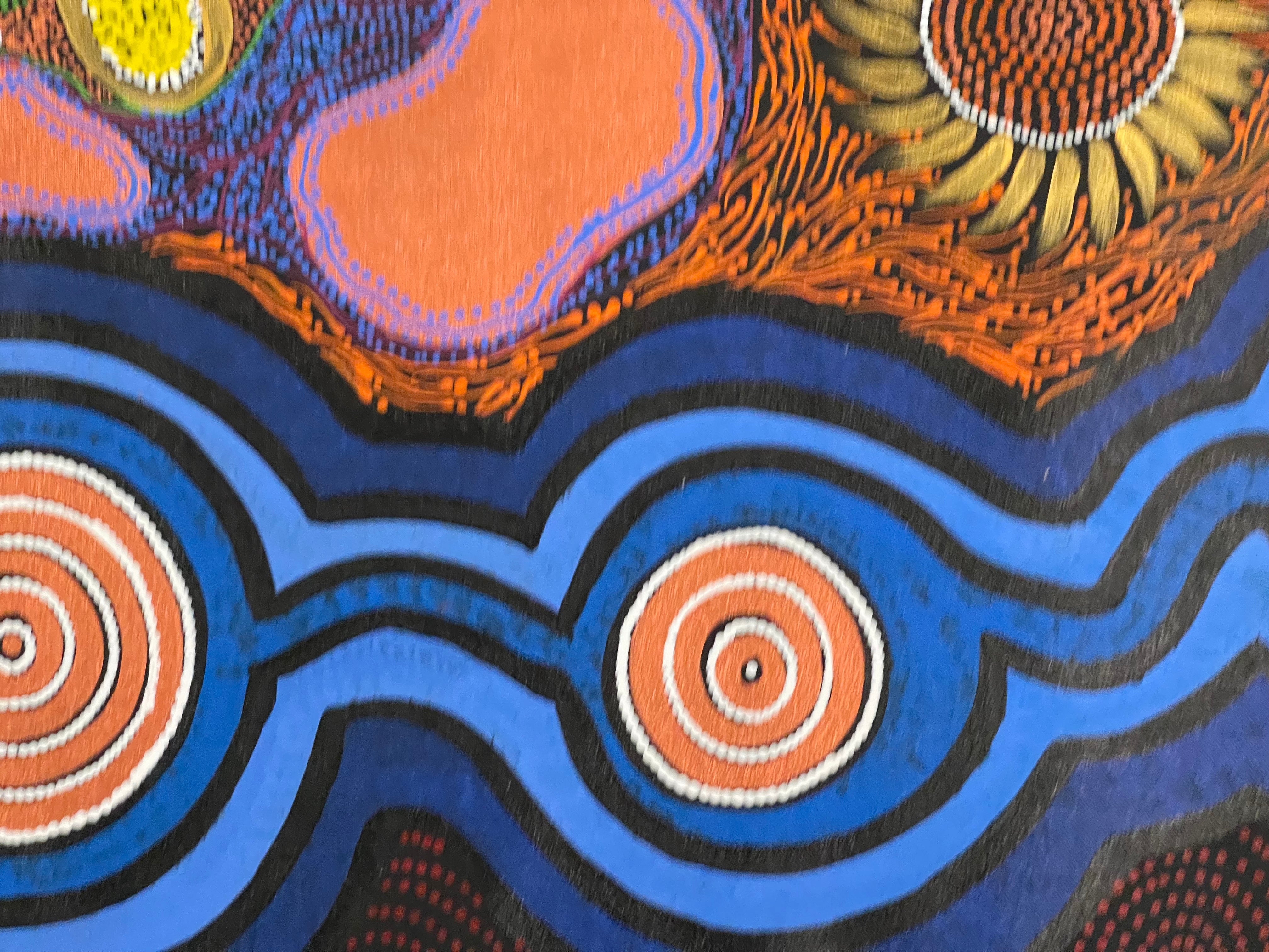 By Artist Eunice Nungarrayi Woods - Women's Dreaming & Waterholes - 136x90cm .69