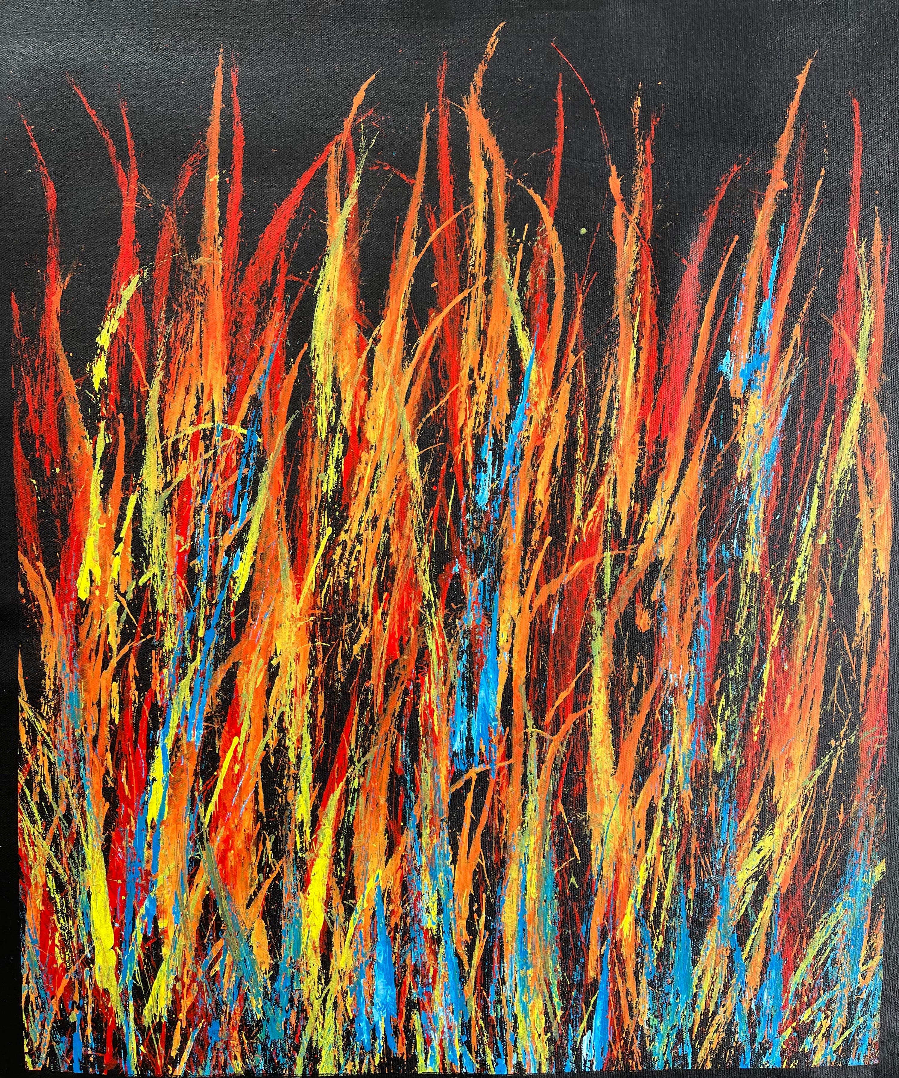 Reggie Sultan - 56x68cm - Bushfire Dreaming .90-2