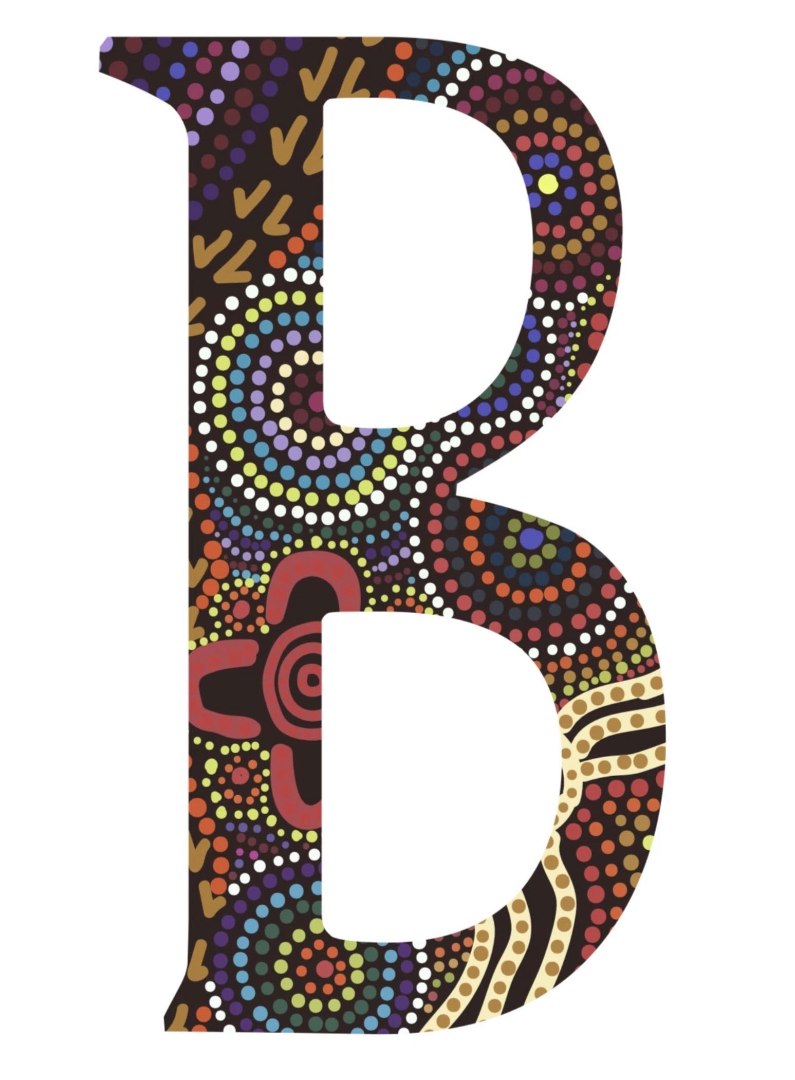 Bindigenous - Letter B - Bin Sticker