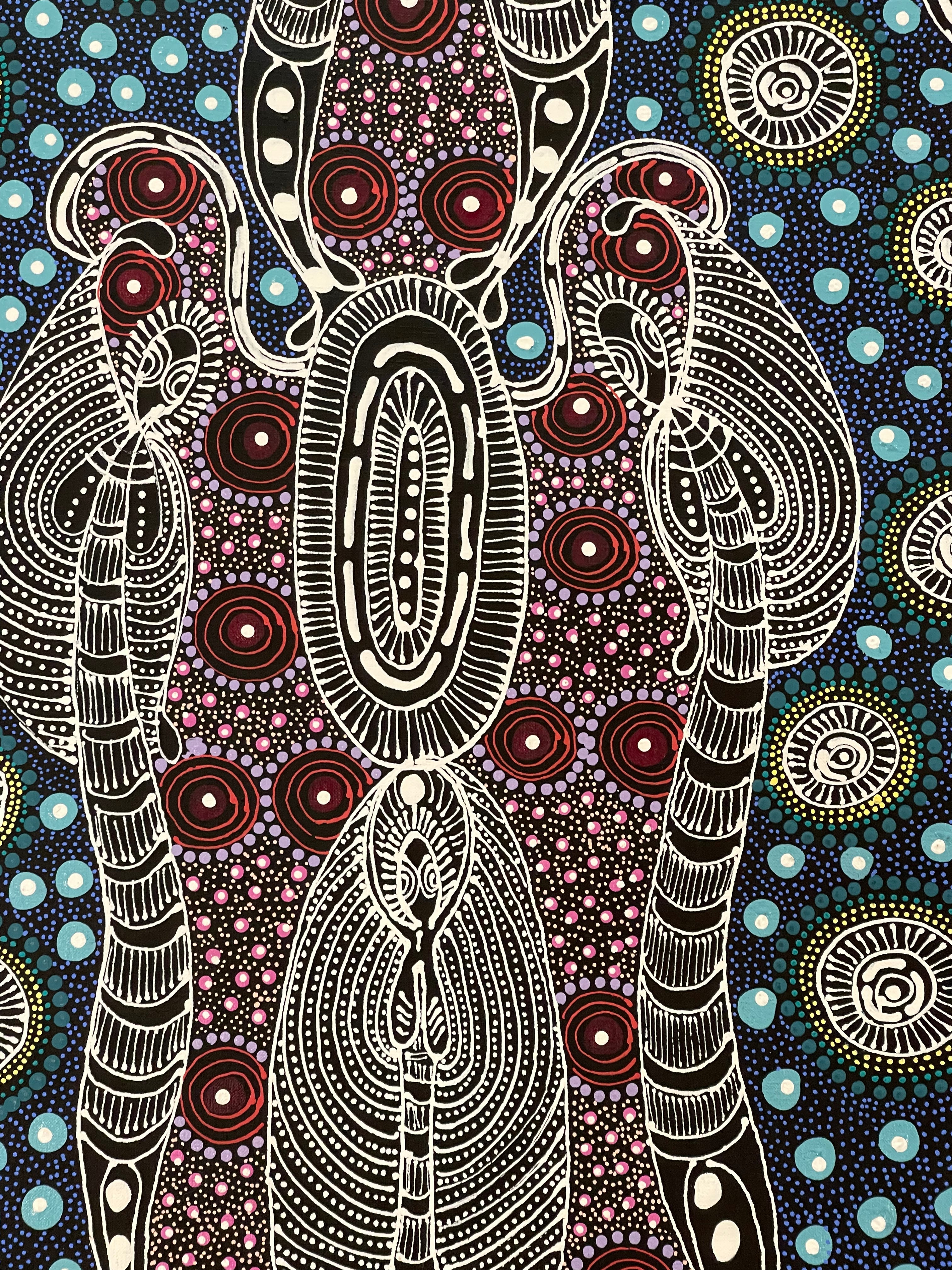 Colleen Wallace Nungarray - Dreamtime Sisters - 120x90cm .88