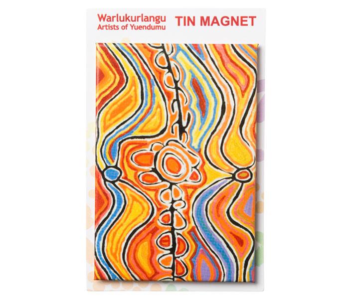 Tin Magnet - Judy Watson - Yellow